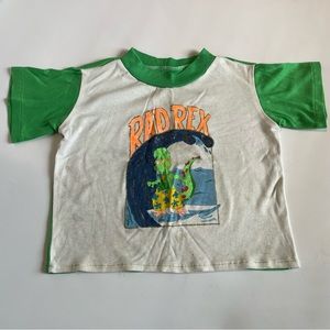 Vintage 80s Kids Tshirt Surfing T-Rex